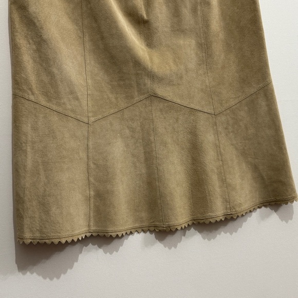 Karen Kane Fit & Flare Suede Leather Midi Skirt Size 8 - Picture 6 of 10